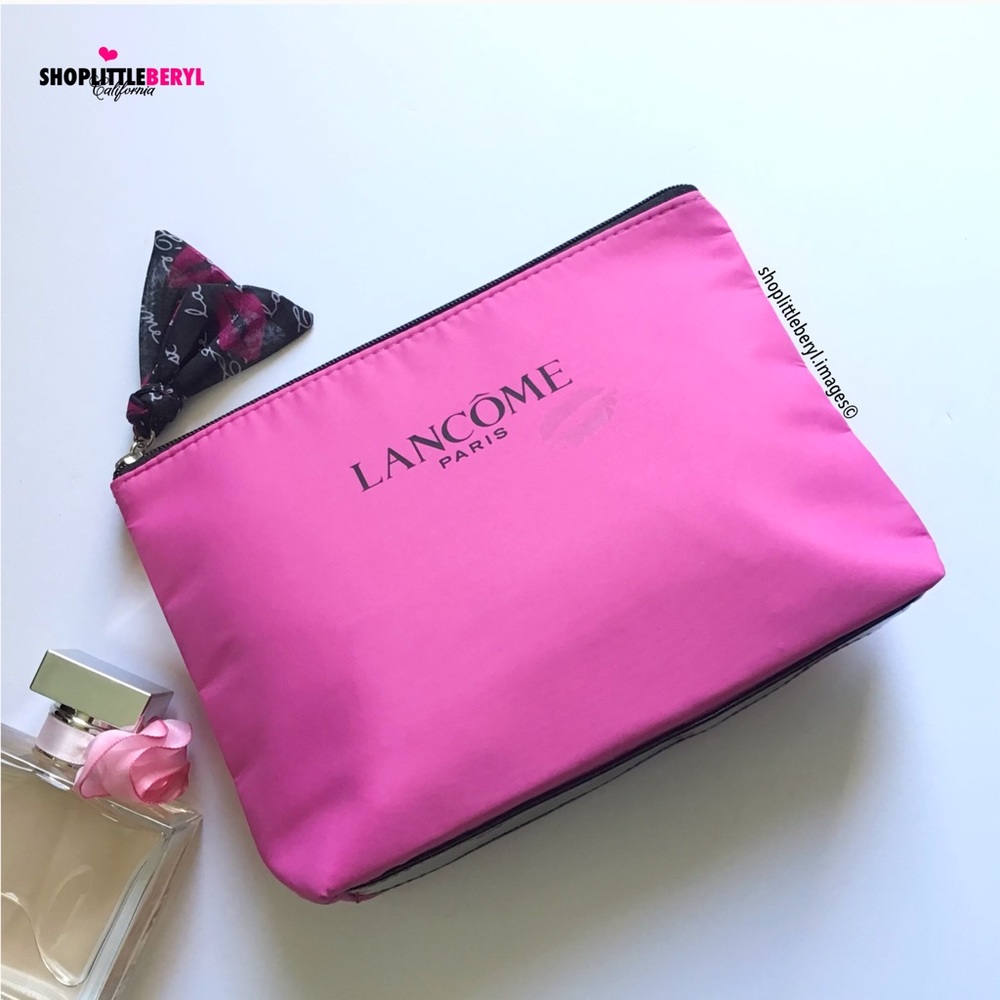 Lancôme Pink Lip Cosmetic Bag